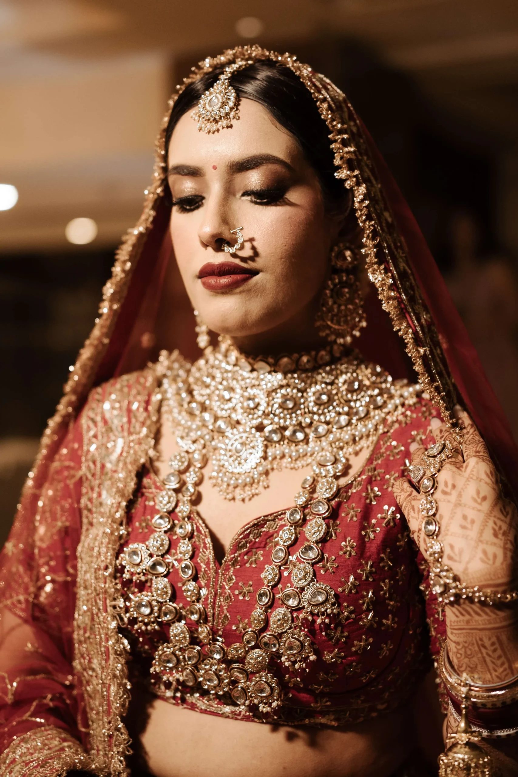 Bridal portrait photographed in Ghaziabad